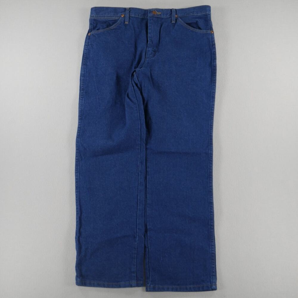 NWT VTG Y2K Wrangler 936PWD Men's Slim Cowboy Cut Jeans 35x30 Dark Indigo Cotton